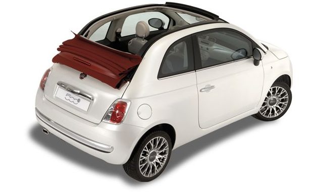 Fiat 500 Cabrio descapotable cotxe de lloguer a Menorca